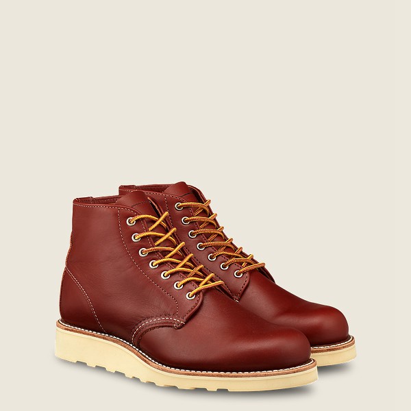 Bottes Red Wing Heritage - 6-Inch Round Toe - Short Atanado Cuir - Bordeaux - Femme 473MYCPDX